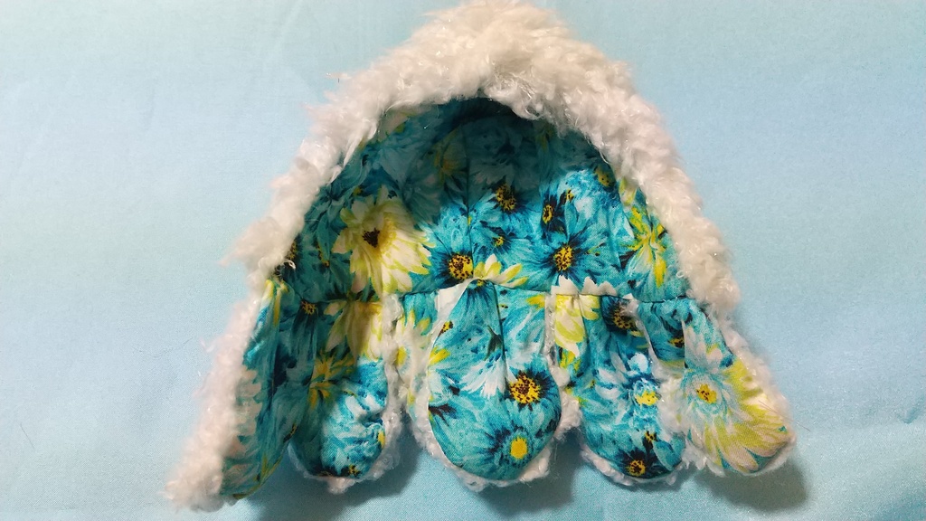 くらげさんケープ ひるま (水色・ラメ) ぬい服 約14センチ