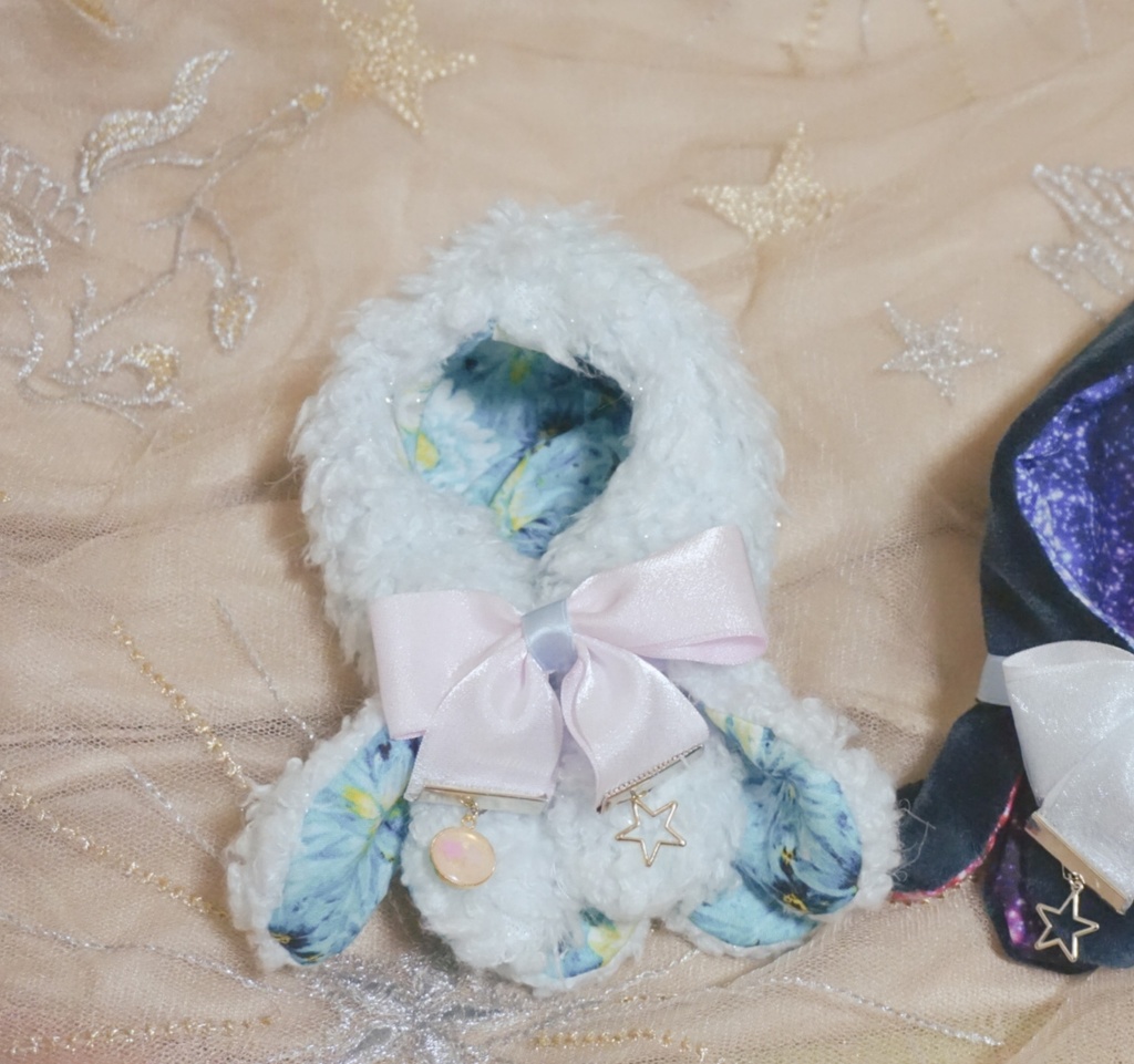 くらげさんケープ ひるま (水色・ラメ) ぬい服 約14センチ