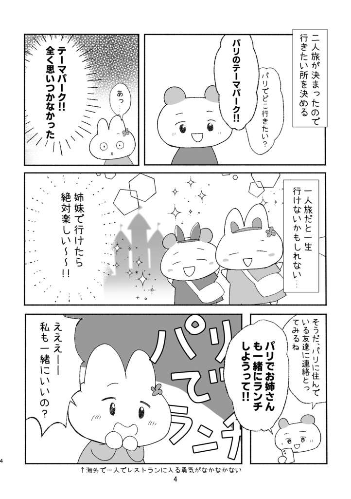 パリ姉妹旅行記vol1 旅の準備とテーマパーク編