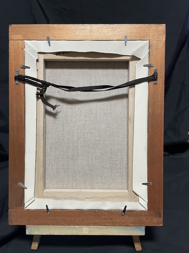 油彩原画「いただきます」 東方Project 博麗霊夢