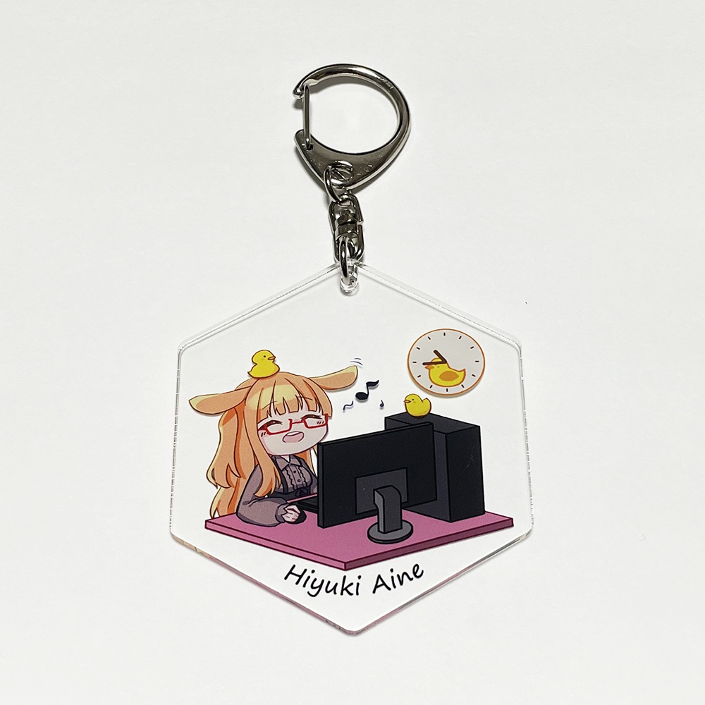 氷雪あいね_ローディングイラストアクリルキーホルダー（起）