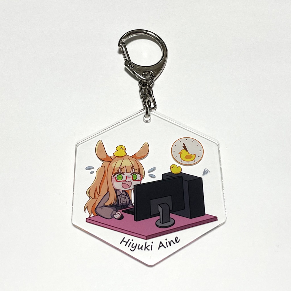 氷雪あいね_ローディングイラストアクリルキーホルダー（転）