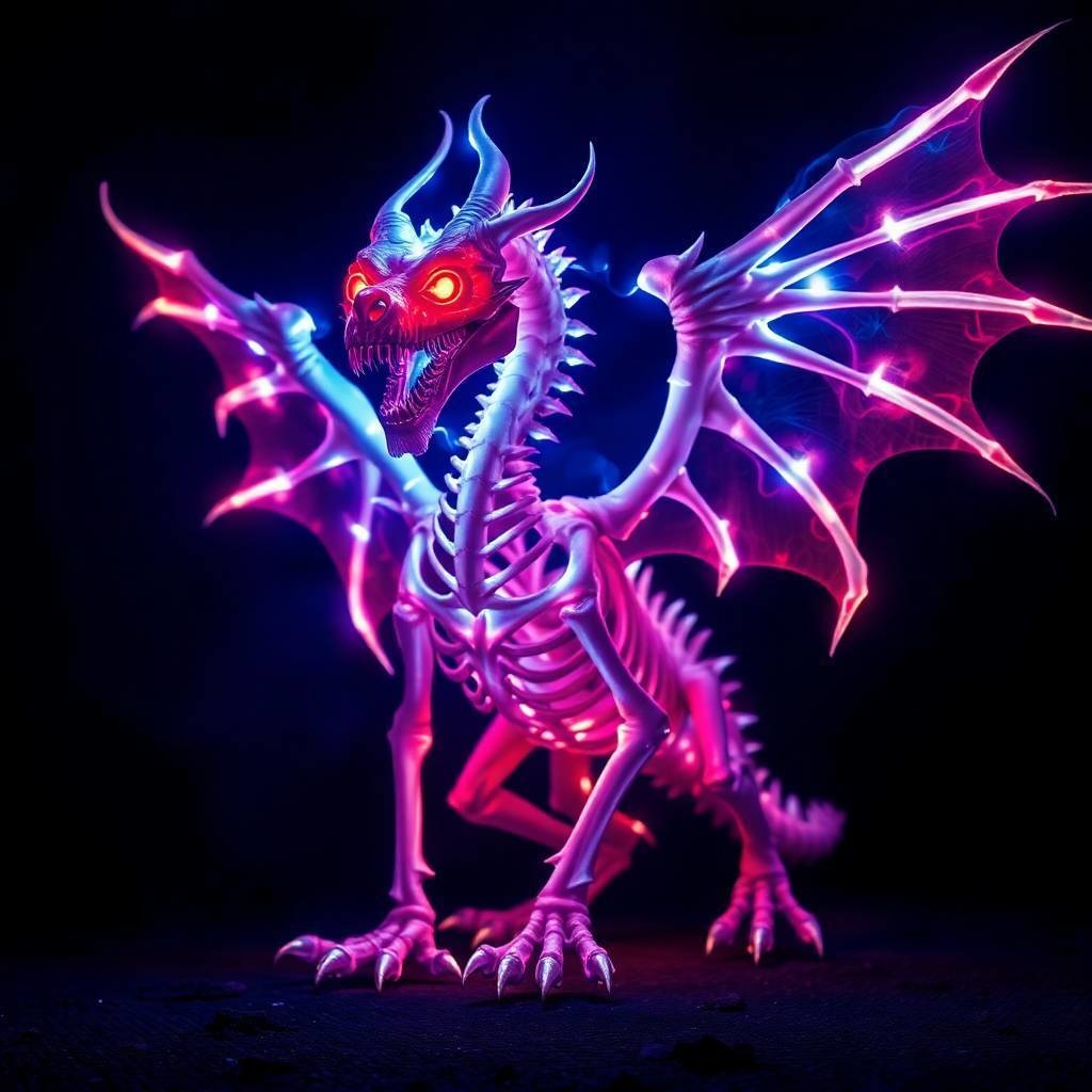 モンスター「ボーンドラゴン&ゴーストドラゴン」AIイラスト集