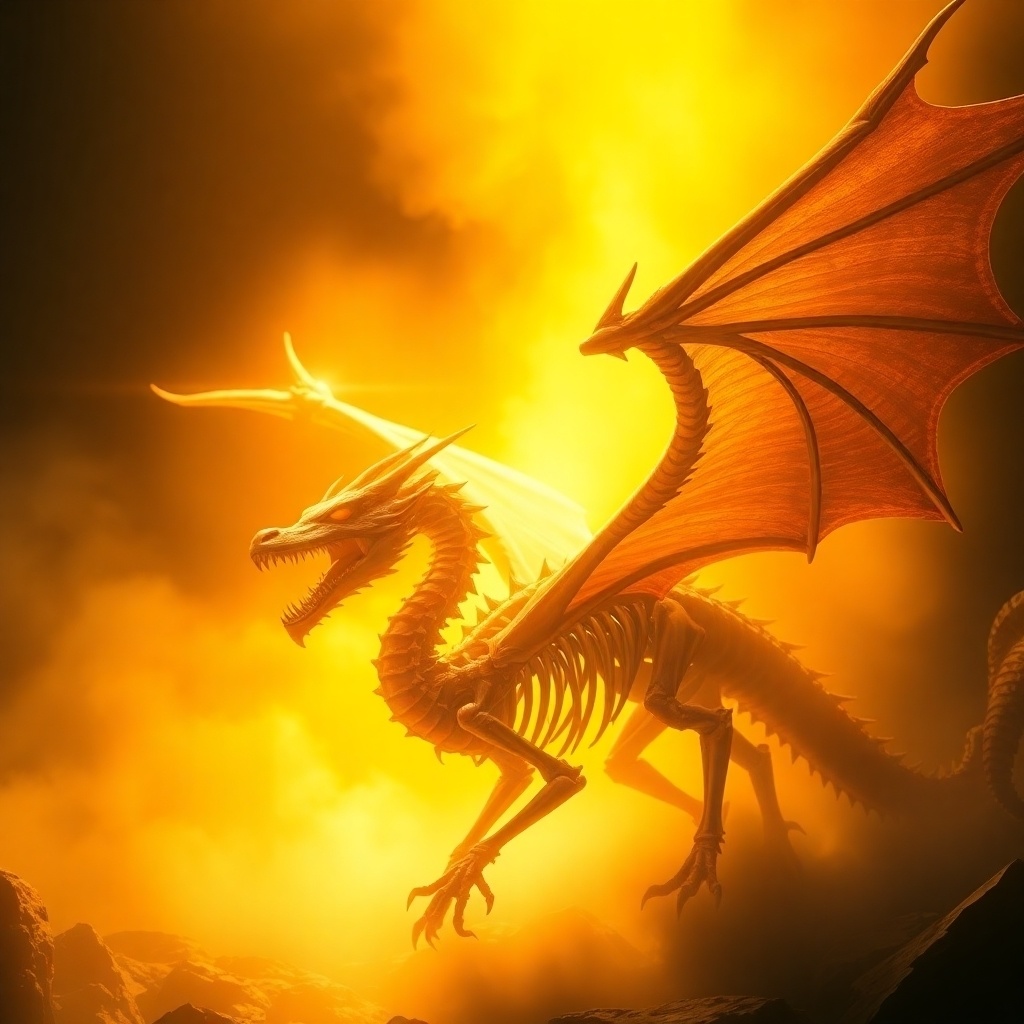 モンスター「ボーンドラゴン&ゴーストドラゴン」AIイラスト集