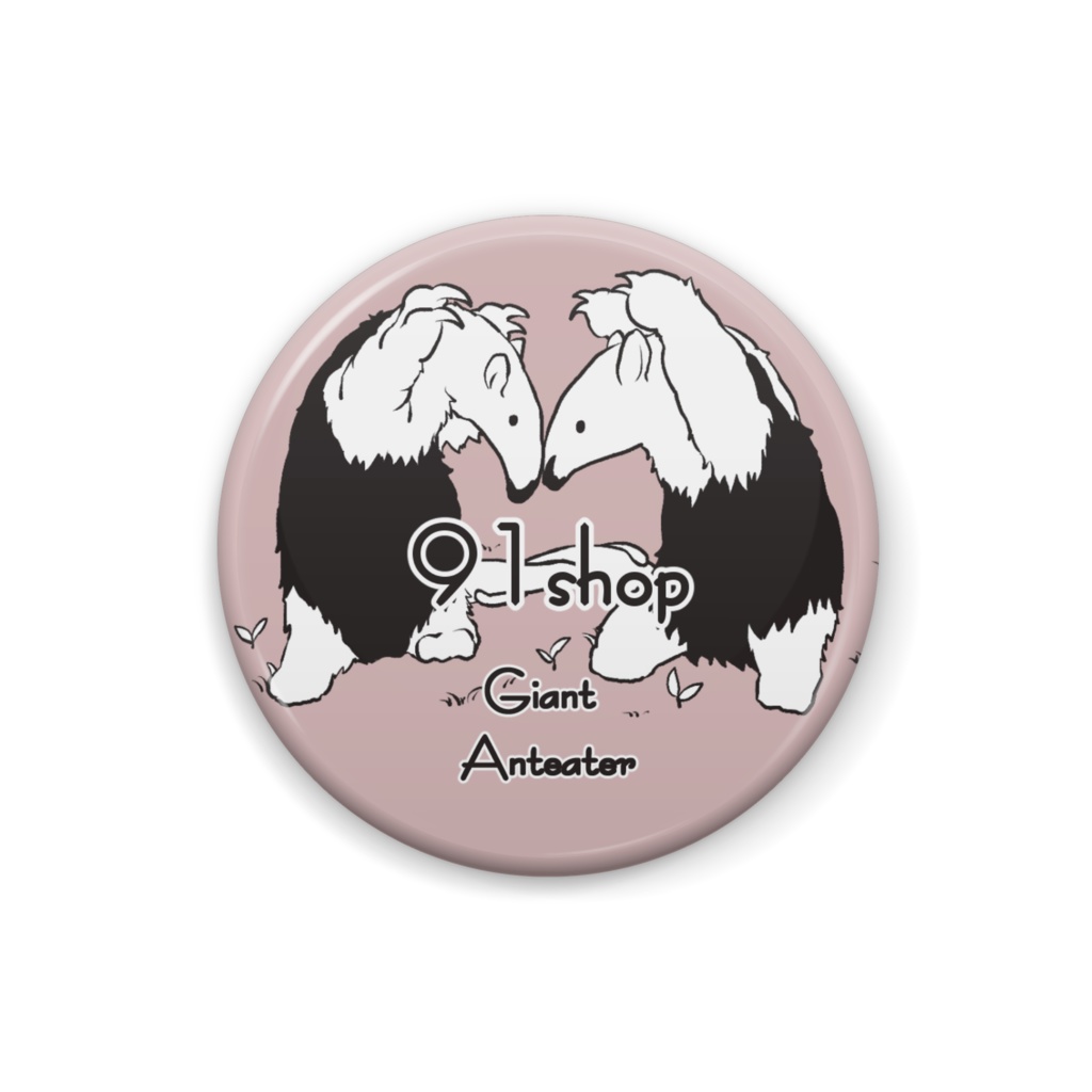 アリクイ缶バッジ(5色/4種)