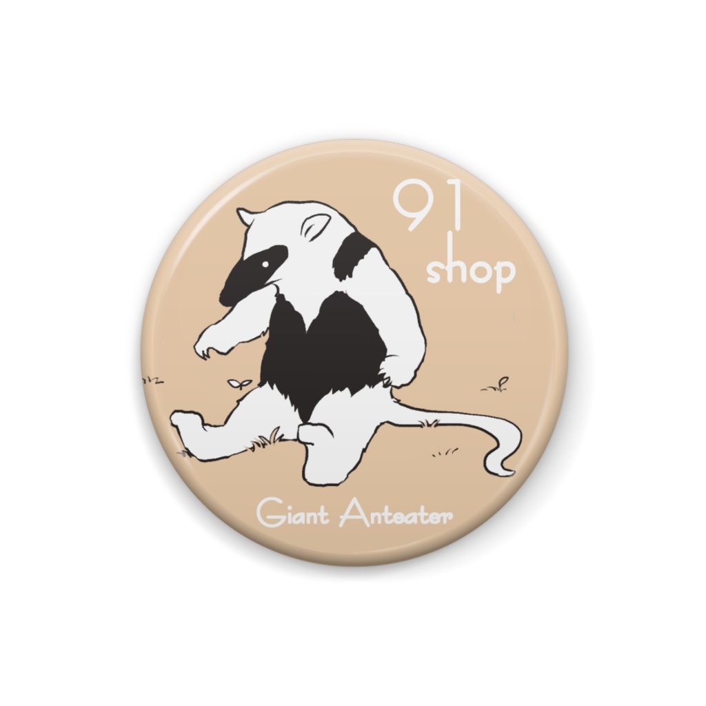 アリクイ缶バッジ(5色/4種)