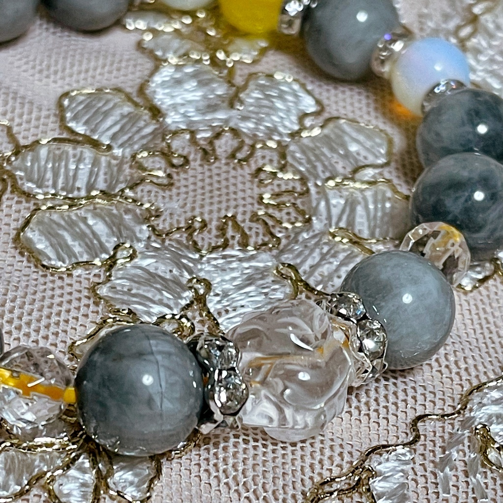 【刀剣乱舞】小狐丸モチーフ天然石ブレスレット(パワーストーンブレスレット)