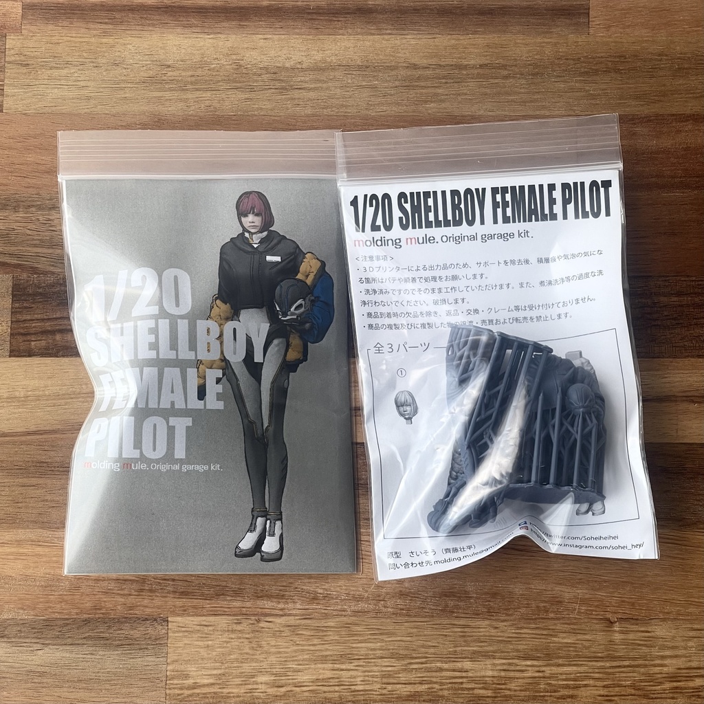 1/20 SHELLBOY 女性パイロット オリジナルガレージキット
