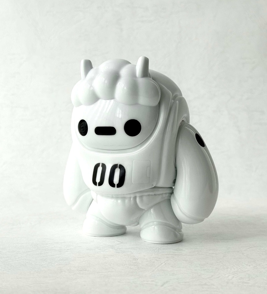 (※受注販売)こおにボット 試作00号 もじゃツノ(塗装済みソフビ人形)