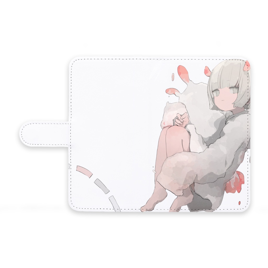 手帳型Androidケース／シロウサギウミウシちゃん
