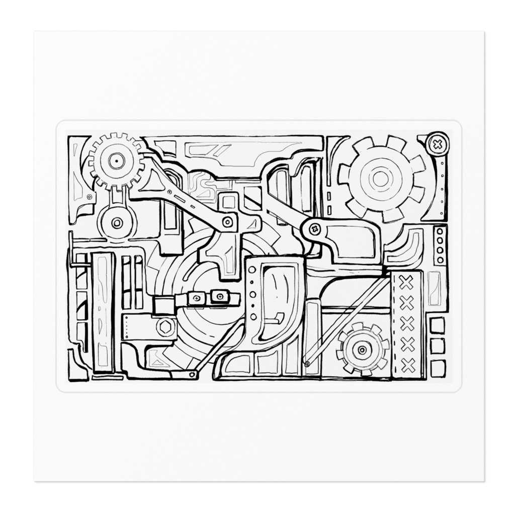 機械的図柄ステッカー