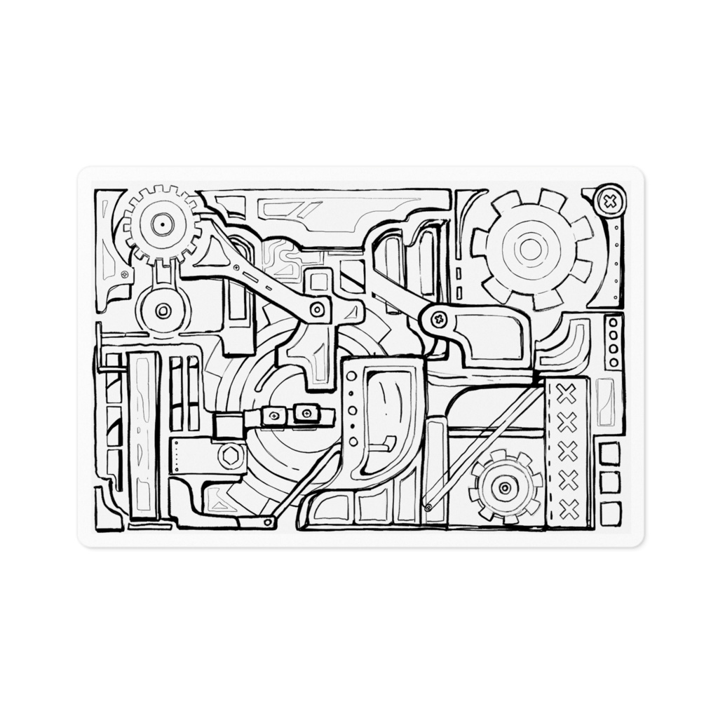 機械的図柄ステッカー