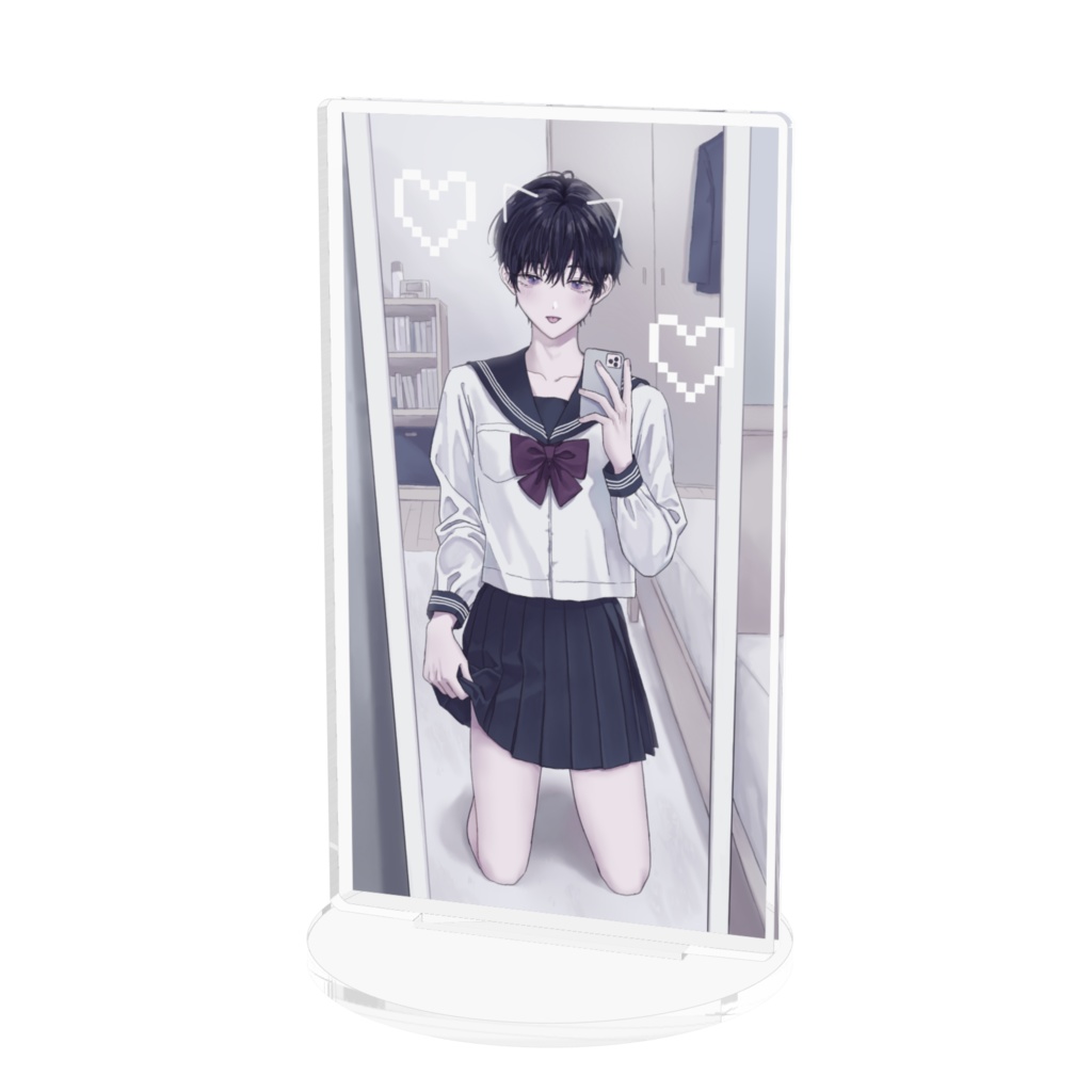 セーラー服着たよ　アクリルフィギュア(100×100mm)