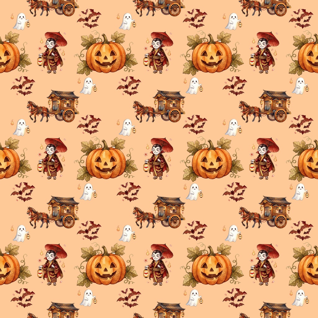 ハロウィン和柄1