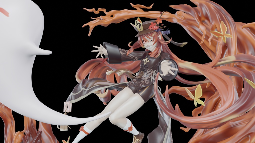 Hutao 3D Statue Model (ZTL and Blend file)