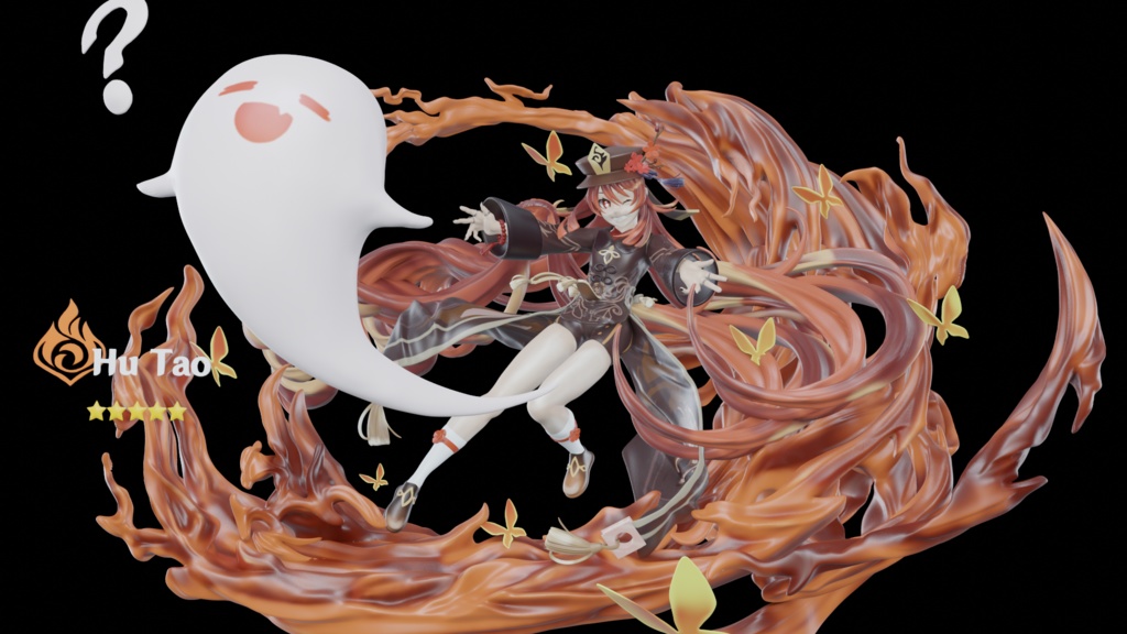 Hutao 3D Statue Model (ZTL and Blend file)