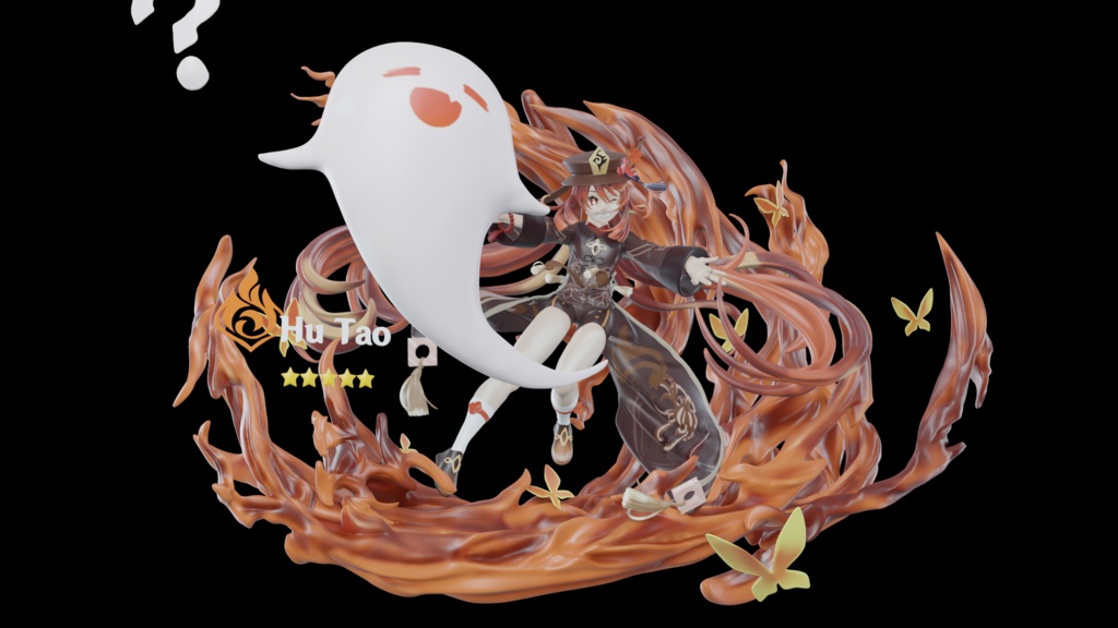 Hutao 3D Statue Model (ZTL and Blend file)
