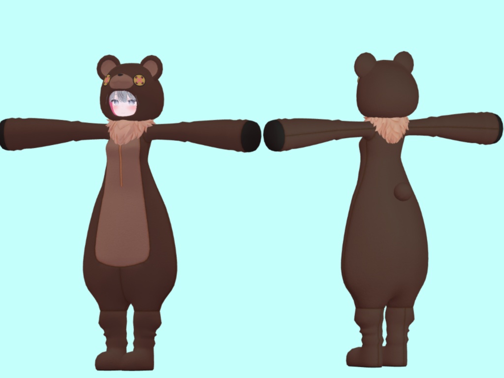 しなのちゃん対応「くまぐるみ」【VRC用衣装】