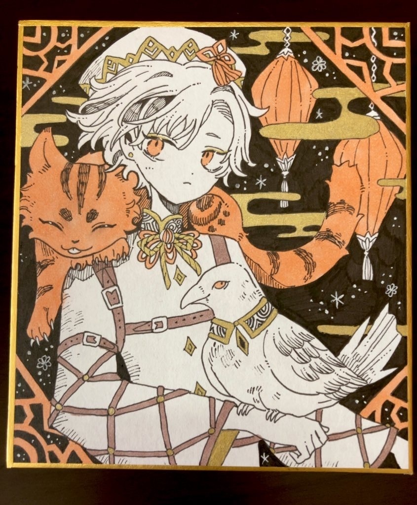 イラスト色紙 3