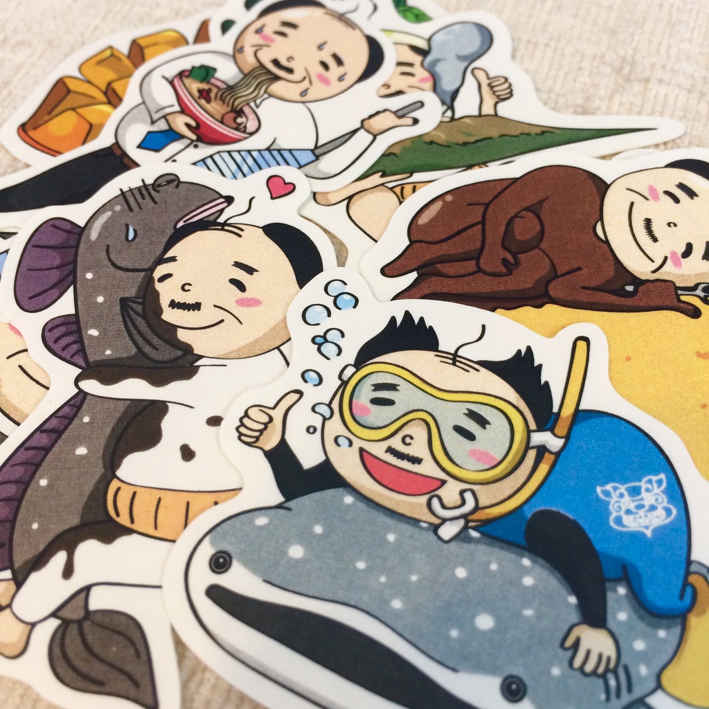 おじさんステッカー8個セット♪