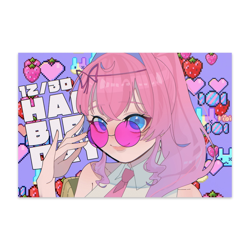月羽るみん ポストカード 紫