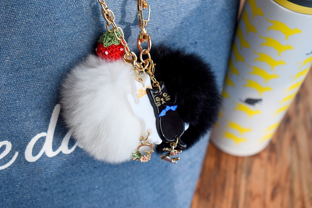 白猫と黒猫のバッグチャーム