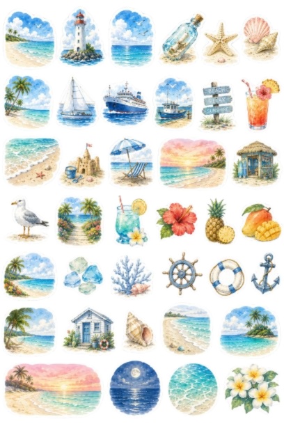 Summer Seaside Collection シール