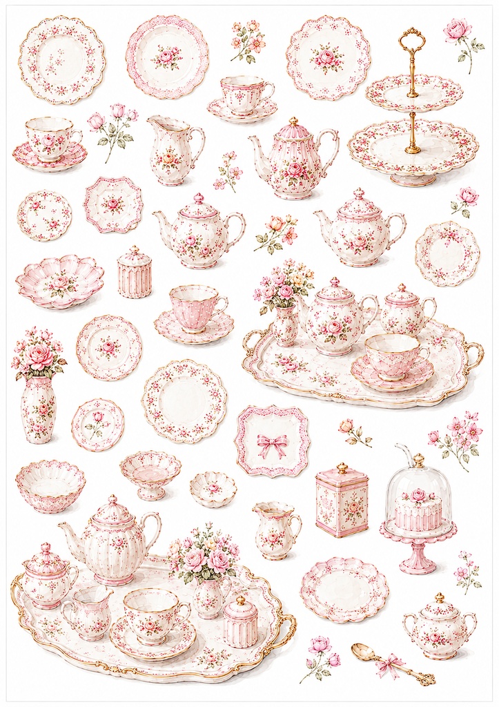 ローズピンクのティーセットコレクション　～Rose Pink Tea Set Collection～