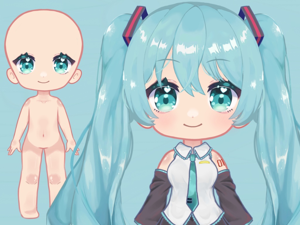 Live2D BASE MODEL [CHIBI] /Live2D モデルベース [チビ]