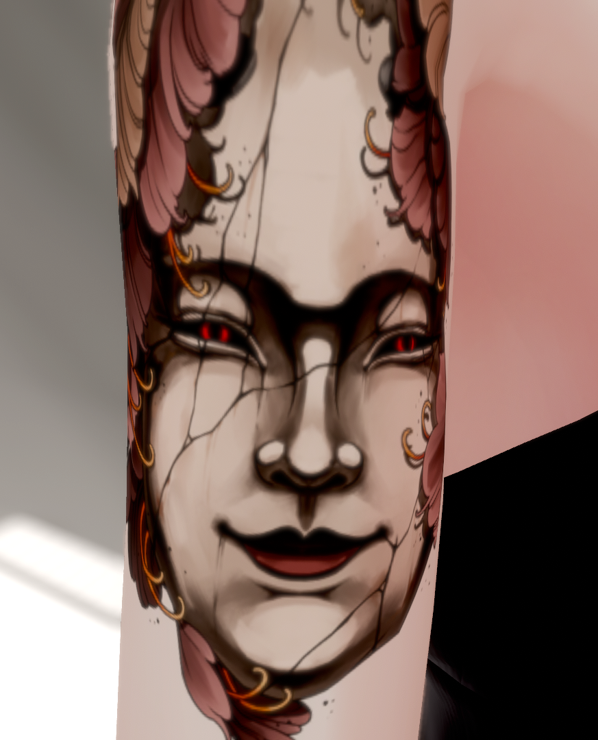 mask tattoo / いれずみ / 刺青 / 入墨 ] - 手先の針 - BOOTH