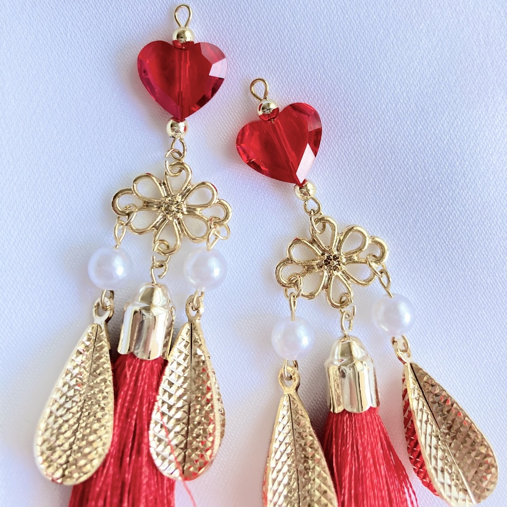 中華風ハートの簪