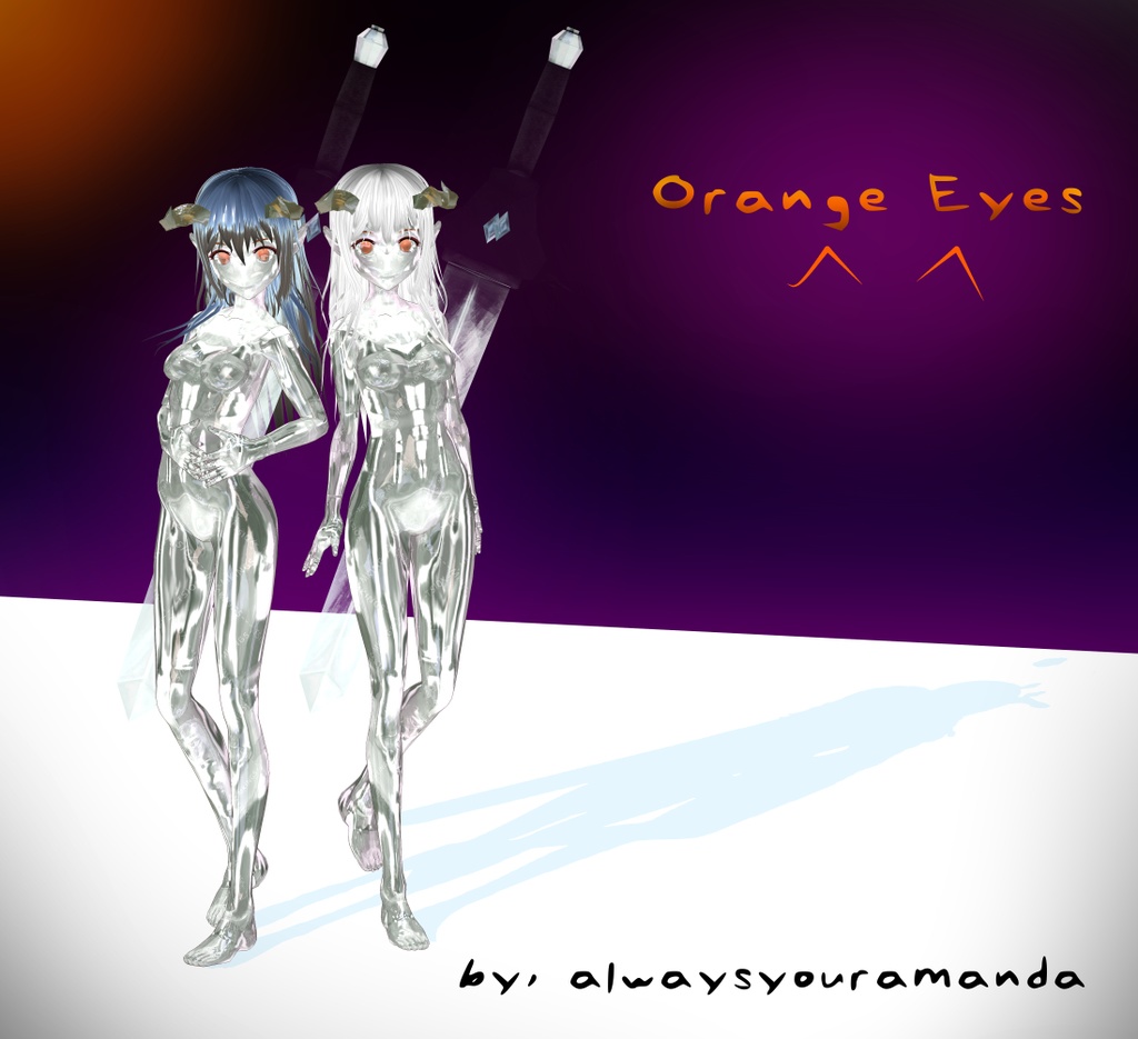 Vroid 3D Irises Orange