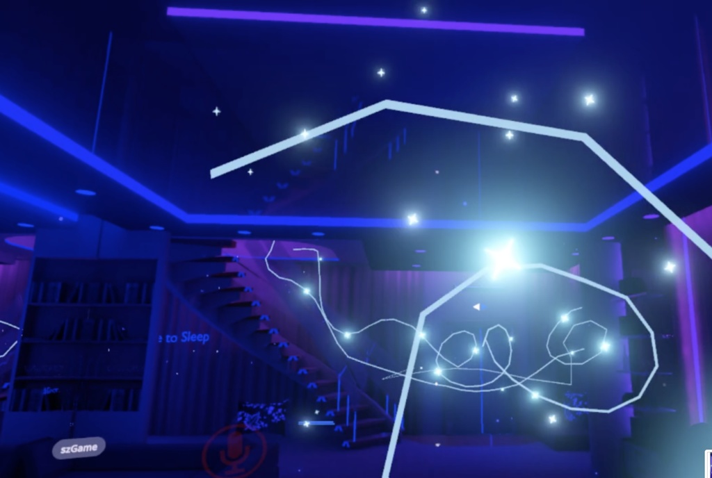 Blue Constellation Particle System Trail