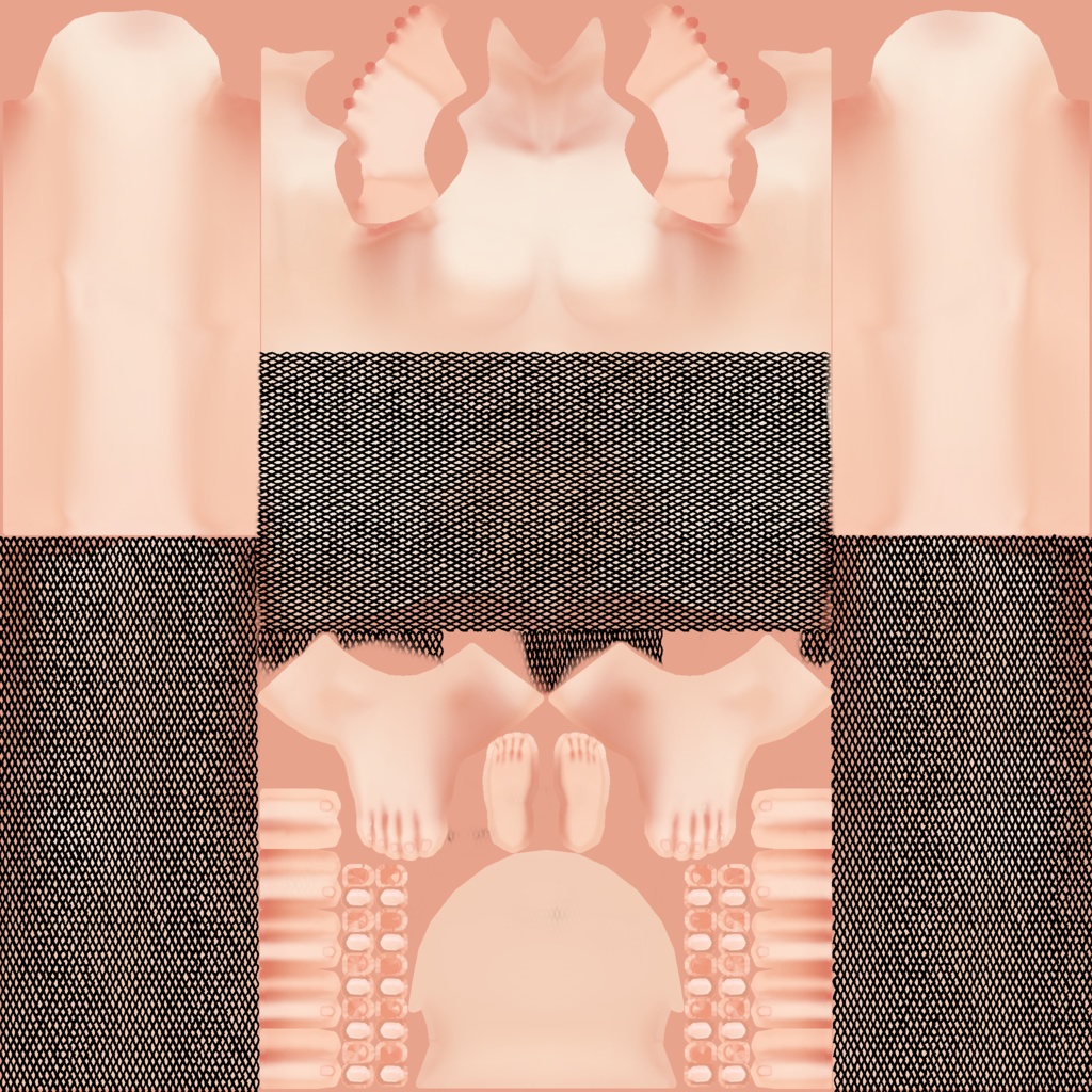 Vroid Fishnet Stockings Texture PNG