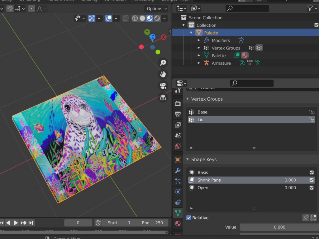 90's Make-Up Eye Shadow Palette FBX