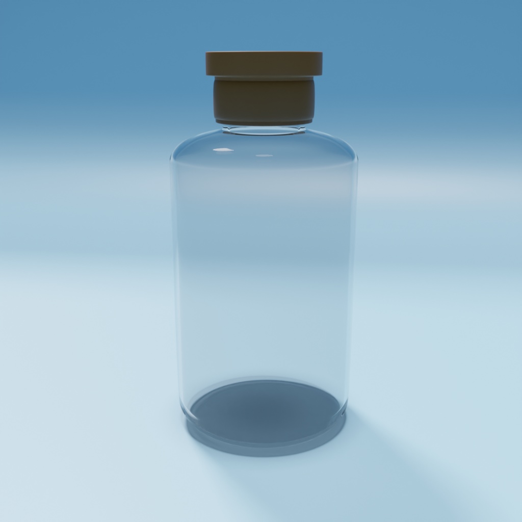 【Blender】瓶 3Dモデル
