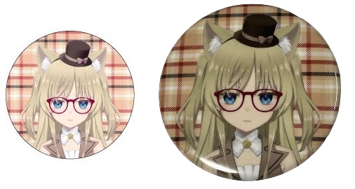 しおりりのの缶バッチ②(眼鏡)