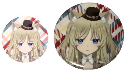 しおりりのの缶バッジ⑥(怒り顔)
