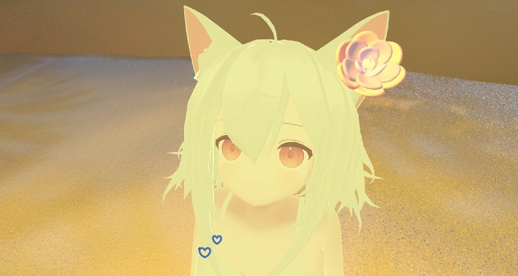【VRChat想定】花飾り