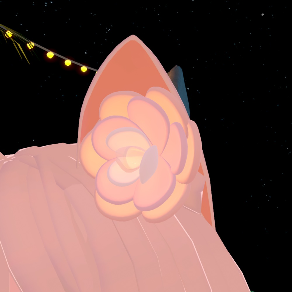 【VRChat想定】花飾り