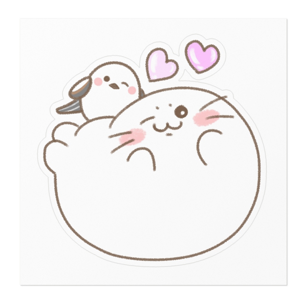 アザラシ×シマエナガ ステッカー