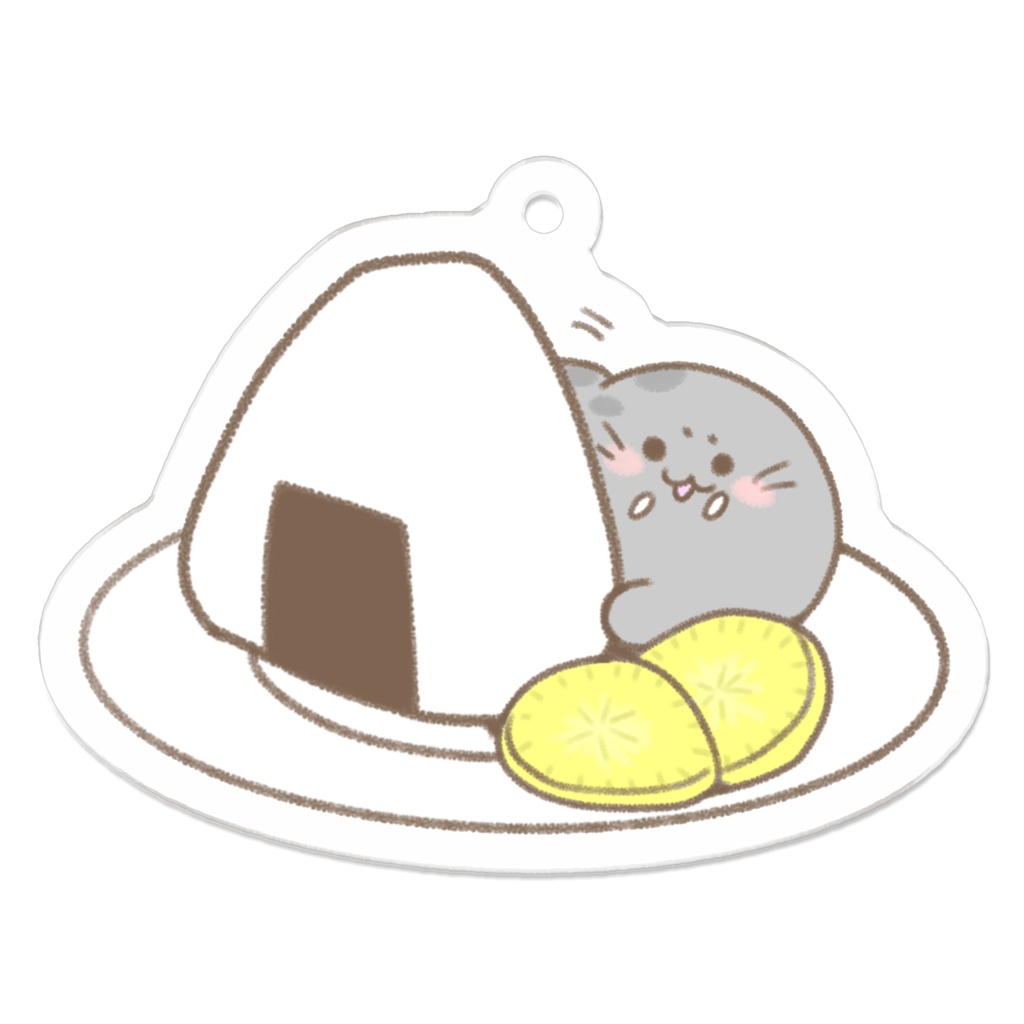 おにぎり アザラシ アクリルキーホルダー(コーティング)