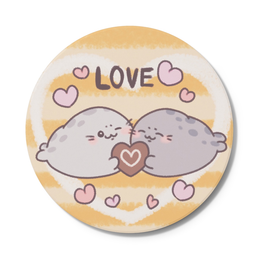 LOVE アザラシ　コースター