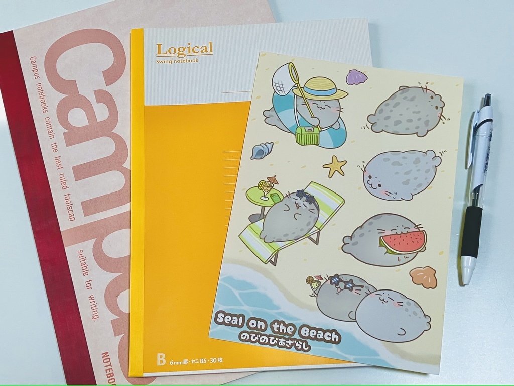 【送料込み】シールシート(A5サイズ) のびのびあざらし〜Seal on the Beach〜