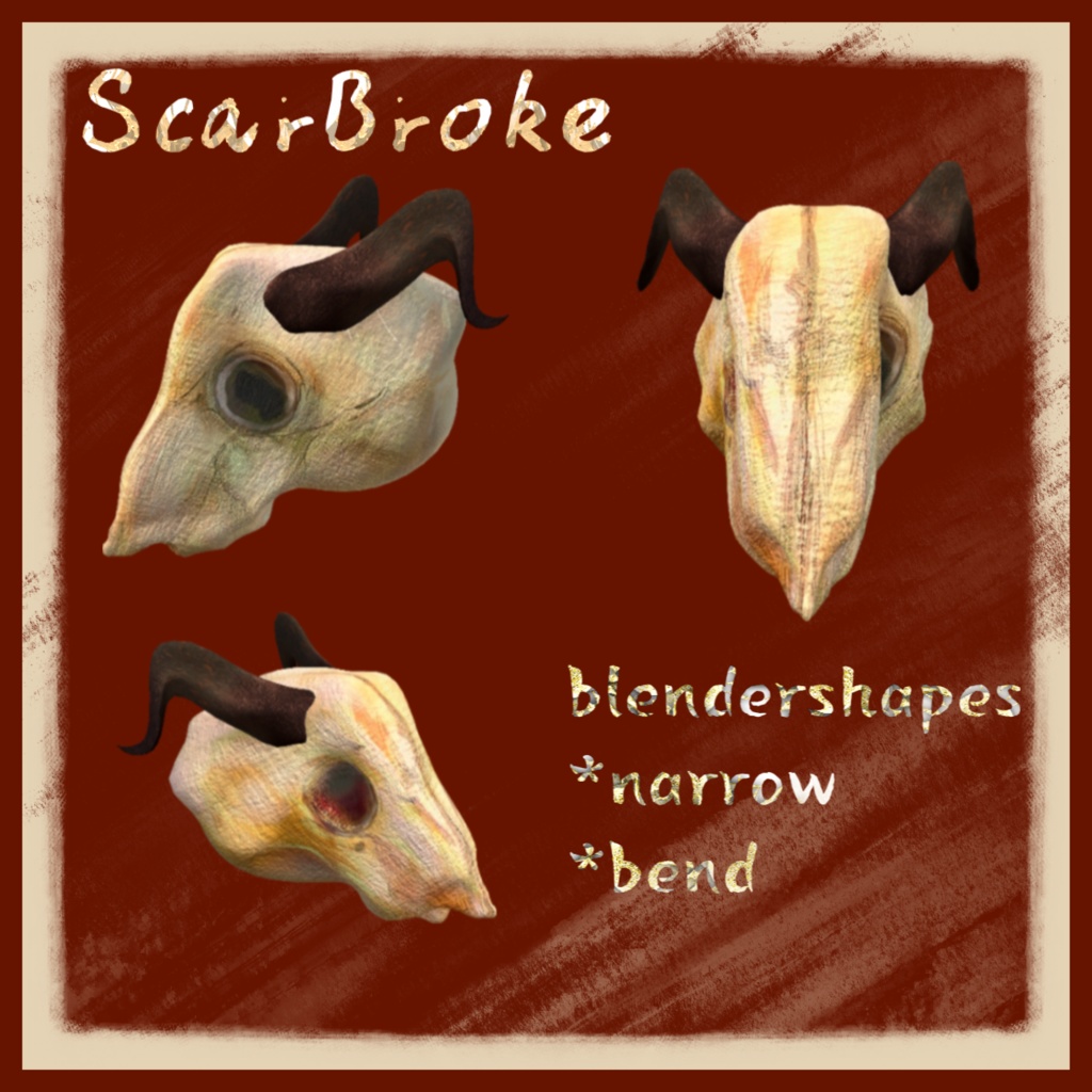 【FREE/無料】【VRChat】GoatSkull羊颅骨