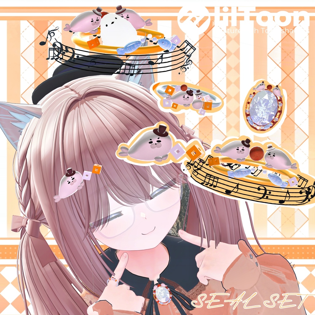 【VRChat】Animal Jewelry Collection🐱🐰🦭