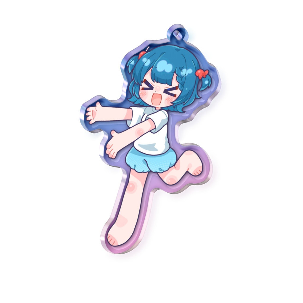 【ねむいもグッズ】オーロラアクリルキーホルダー（ねむver.）