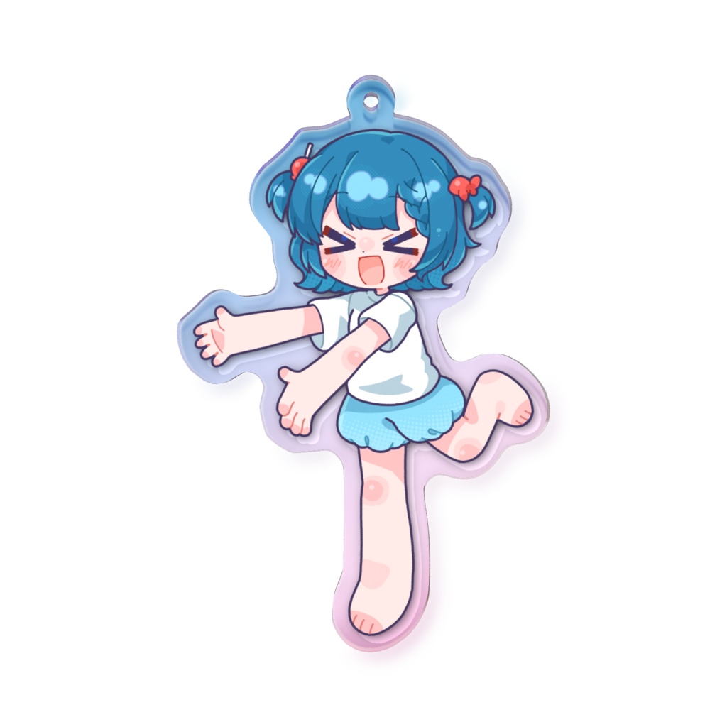 【ねむいもグッズ】オーロラアクリルキーホルダー(ねむver.)