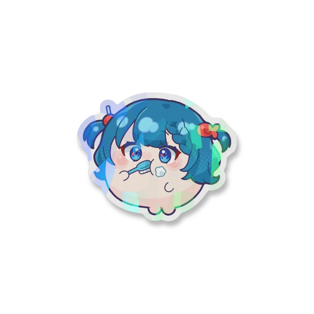 【ねむいもグッズ】はみがきステッカー(ねむver.)