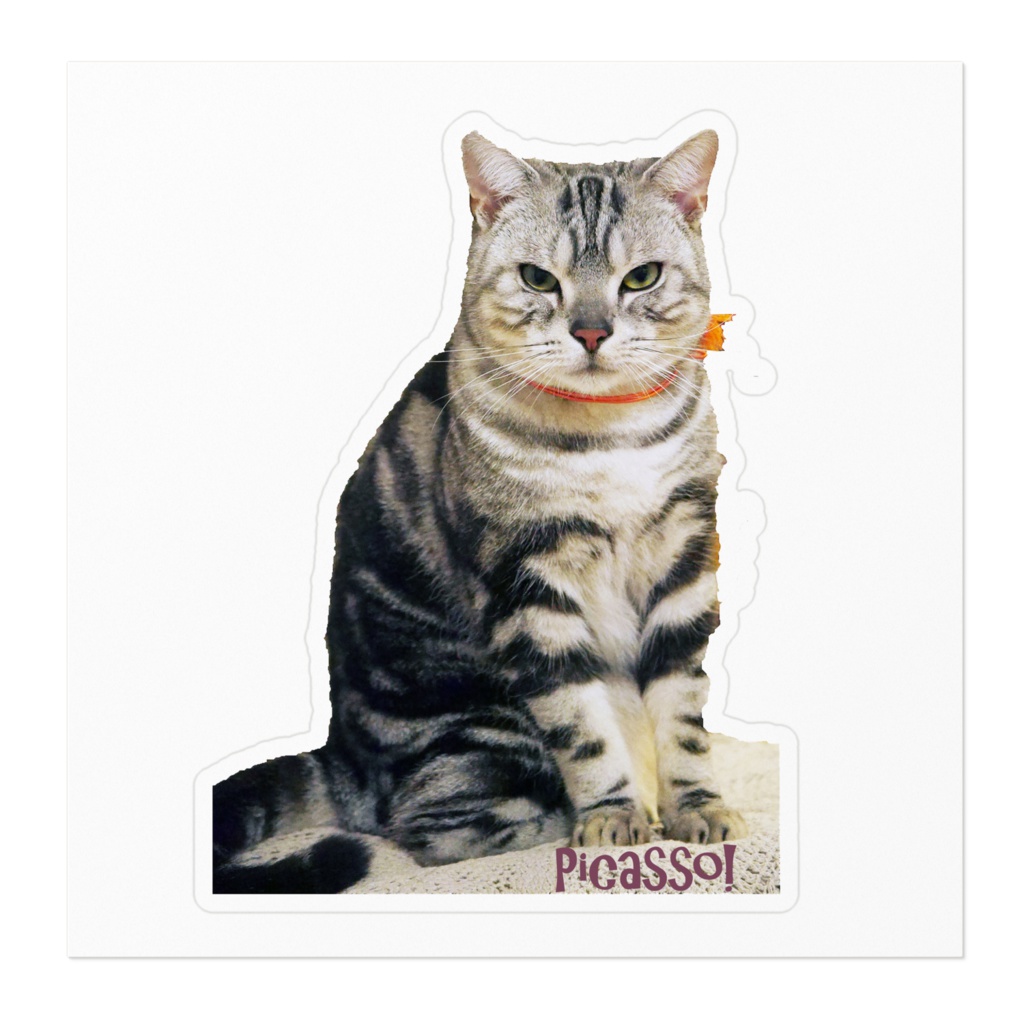 ピカソ!怒り顔 貼って剥がせるステッカー